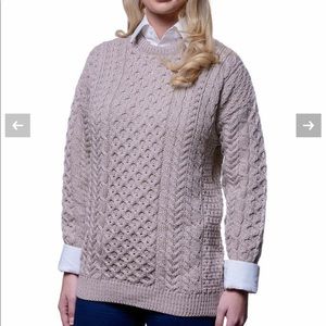 Aran Sweater from Ireland 100% Merino Wool